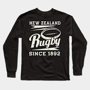 Vintage New Zealand Rugby Since 1892 Long Sleeve T-Shirt